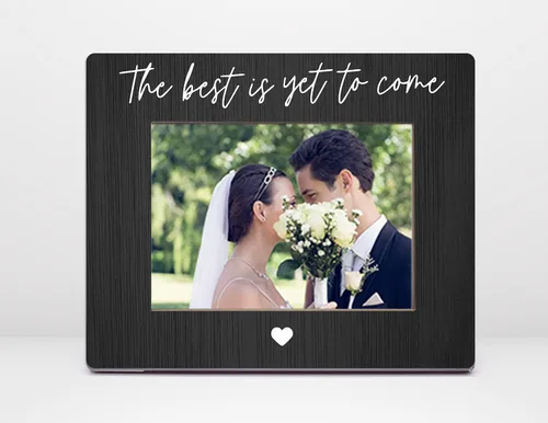 Orchroma Regalos de boda de compromiso, marco de fotos para parejas, marco de fotos de 8 x 10 pulgadas, regalo de recuerdo de amor (negro central)