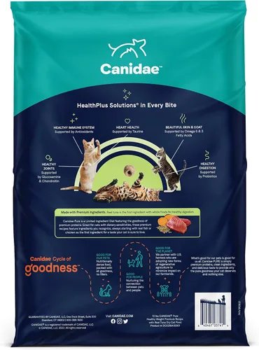 Miniatura 3 de CANIDAE Pure Limited Ingredients Paquete de comida seca prémium para gatos, recetas de salmón y atún de peso saludable, 5 libras (paquete de 2), sin