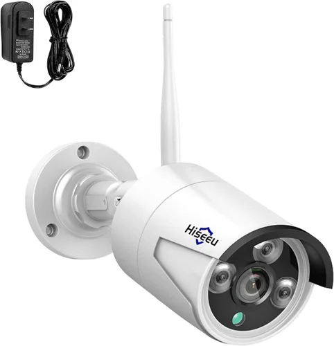 Miniatura 7 de Hiseeu Cámara Adicional Paquete de 2 Cámaras de Seguridad Inalámbricas para Exteriores de 3MP, Impermeables para Exteriores e Interiores Lente