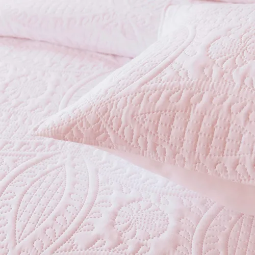 Miniatura 7 de Boryard Juego de edredón King de 3 piezas, colcha ligera y suave (104 x 90 pulgadas) con 2 fundas de almohada (20 x 36 pulgadas), color rosa Rosa