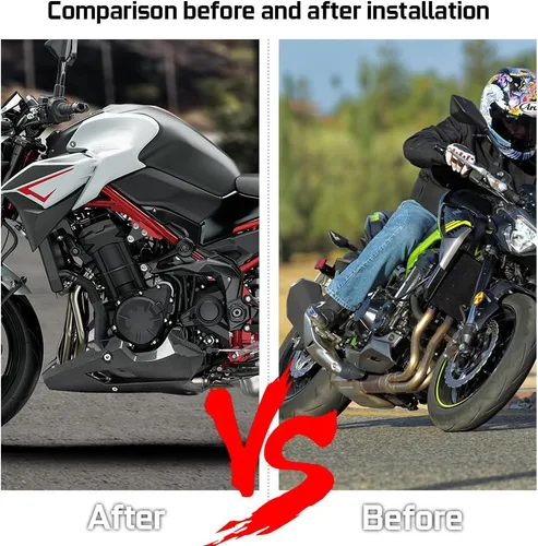 Miniatura 5 de Cubierta inferior del alerón del motor de la motocicleta compatible con Kawasaki Z900 2020 2021 2022 2023 2024 Z 900 marco de carrocería panel Negro