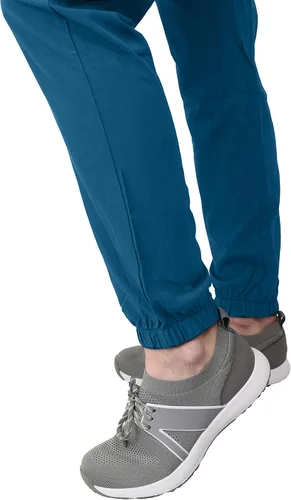 Miniatura 6 de Green Town Conjunto de uniforme médico para mujer, pantalón deportivo y camiseta con cuello en V, 6 bolsillos, uniformes de fácil cuidado, caribeño