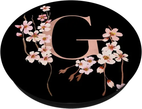 Miniatura 2 de Cherry Blossom - Soporte para teléfonos y tabletas, diseño de flor japonesa, Negro