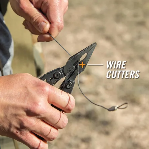 Miniatura 5 de Gerber Gear Suspension-NXT EDC - Cuchillo de bolsillo multiherramienta 15 en 1, alicates de punta de aguja y pelacables para acampar y Negro