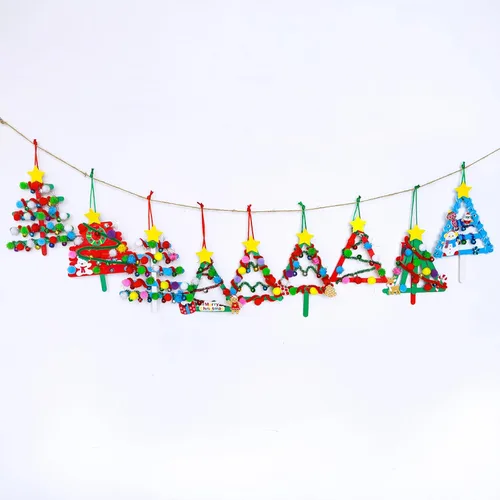 Miniatura 2 de Winlyn 27 juegos de manualidades de Navidad, manualidades de invierno, palillos de paleta, adornos de árbol de Navidad, juegos de arte, palos