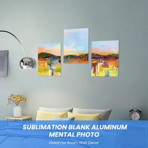 Miniatura 6 de Sublimación de metal para fotos, 11 x 14 pulgadas, 0.018 in de grosor, letrero de fotos de aluminio para bricolaje, póster de pared blanco, arte