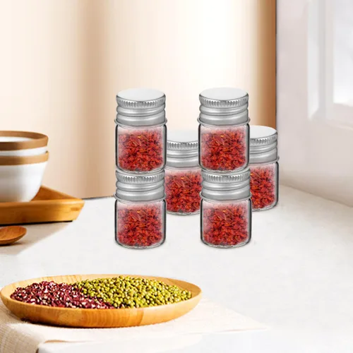 Miniatura 7 de BESPORTBLE 12 tarros pequeños de vidrio para conservas con tapas de rosca, tarros de muestra vacíos, pequeños frascos de vidrio para artes