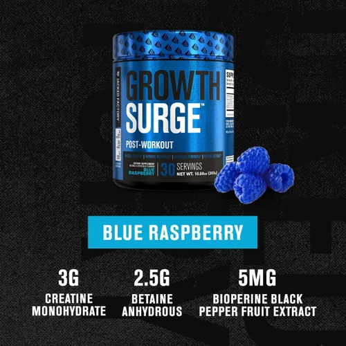 Miniatura 3 de Jacked Factory Growth Surge Creatine Post Workout con L-Carnitina - Creador muscular diario y suplemento de recuperación con monohidrato