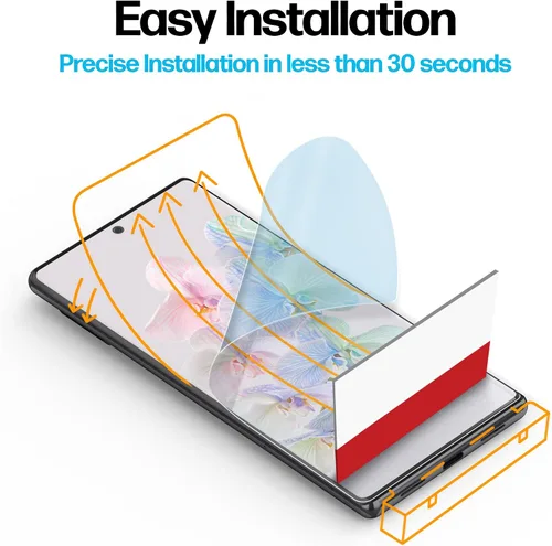 Miniatura 2 de Power Theory Protector de pantalla para Google Pixel 6 PRO [2 unidades] [no de vidrio] compatible con fundas, cubierta completa, película flexible