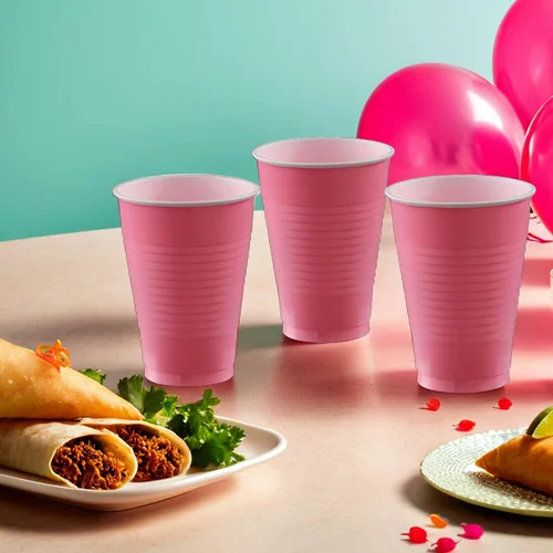 Miniatura 3 de Amscan Big Party Pack - Vasos de plástico duraderos, 50 unidades (paquete de 1), color rosa