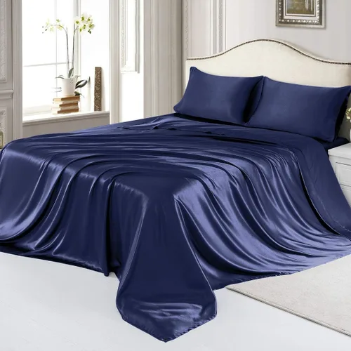 Miniatura 9 de Versatile Bedding Juego de ropa de cama de 3 piezas, tela de satén sedosa ultra suave, el mejor juego de 3 piezas de calidad premium, fácil cuidado
