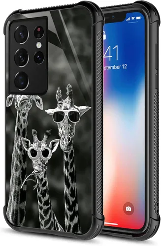 Miniatura 106 de CARLOCA Funda compatible con Samsung Galaxy S20, familia de jirafas divertidas en blanco y negro, para niñas y mujeres, diseño gráfico de moda, a