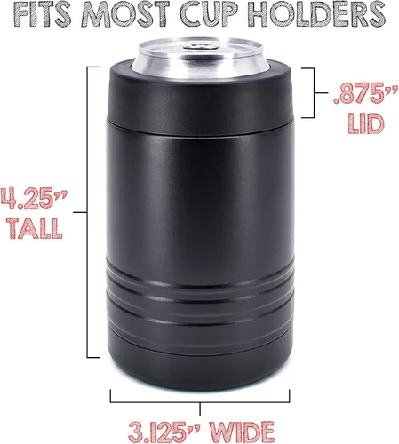Miniatura 4 de Clear Water Home Goods - Enfriador de bebidas de acero inoxidable de doble pared aislado al vacío de 12 onzas - Revestimiento en polvo negro