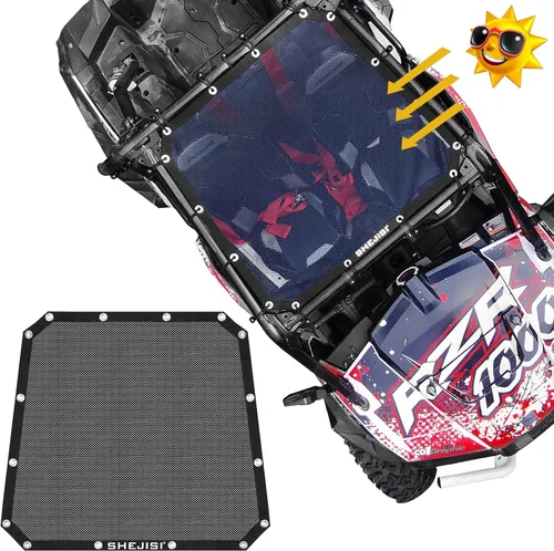 SHEJISI RZR Malla de Parasol de Techo Suave, Red Protectora Mejorada de Ventana Suave para Cabina, Protección contra Rayos UV, Barro, Suciedad y