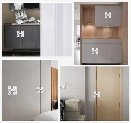 Miniatura 4 de szhdxsy - 2 pestillos de acero inoxidable de 180 grados, pestillo deslizante de puerta abatible, cerradura de puerta corredera de granero, cerradura
