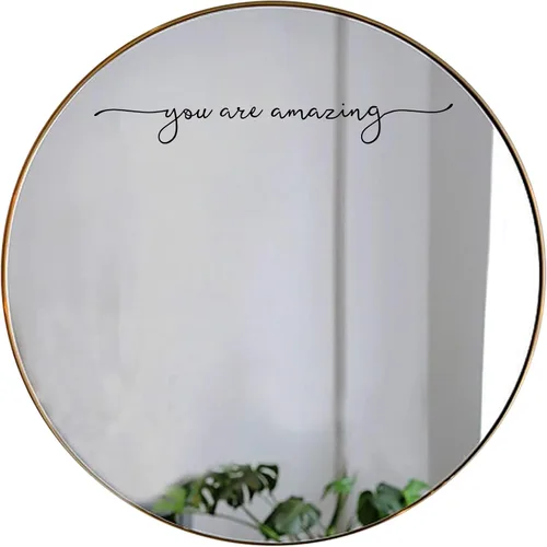 Miniatura 7 de Adhesivo para Espejo You are Amazing – Calcomanía de Pared de Vinilo Negro de 17x2 pulgadas, Decoración Inspiradora de Baño, Frase para Habitación
