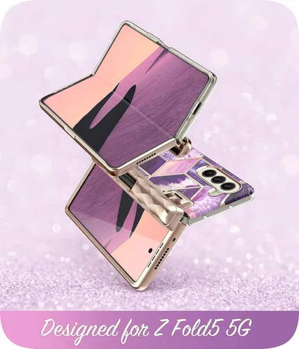 Miniatura 8 de i-Blason Cosmo - Funda para Samsung Galaxy Z Fold 5 con soporte para bolígrafo, protector de pantalla integrado, protección de bisagra, 3 fundas