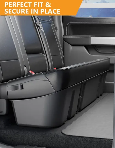 Miniatura 6 de KINGGERI Cajas de almacenamiento para debajo del asiento compatibles con Ford F-150 F150 SuperCrew Cab 2015-2026, Ford F-250 F-350 F-450 F-550 Super