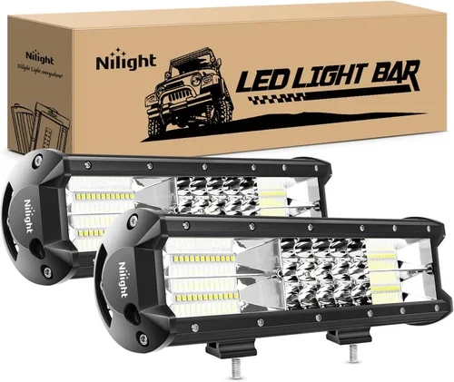 Miniatura 12 de Nilight - 18003C-A barra de luz LED de 15 pulgadas, 216 W, triple fila, haz combinado de luz difusa y concentrada, 21600 lúmenes, súper brillante