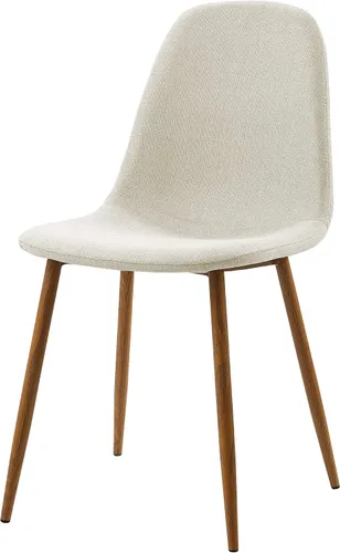 Miniatura 12 de Teamson Home Allan - Juego de 2 sillas de comedor laterales de plástico con patas de madera, color negro