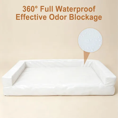 Miniatura 6 de Cama ortopédica grande para perros – Cama para mascotas de espuma viscoelástica sólida de 5 pulgadas para alivio de la artritis y displasia de Mocca