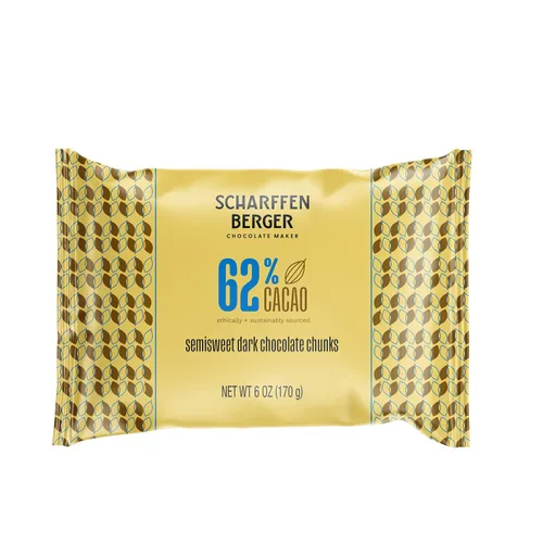 Miniatura 12 de Scharffen Berger Trozos de Chocolate para Hornear (7 onzas, paquete de 3) - Trozos de Chocolate Semi-Amargo Oscuro para Hornear, 70% Cacao, Sin