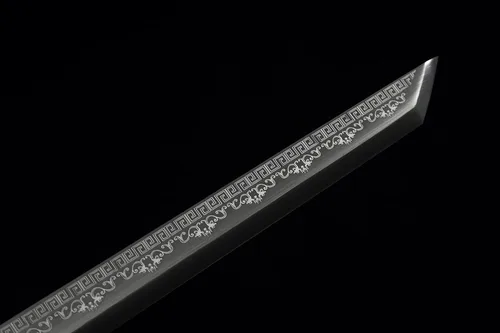 Miniatura 6 de JIHPENsword, espada shikomizue japonesa hecha a mano, hoja negra de espiga completa con vaina, 41 pulgadas