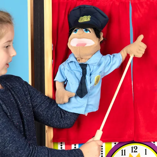 Miniatura 5 de Melissa & Doug - Paquete de marionetas, oficial de policía y bomberos