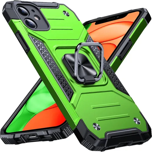 Miniatura 70 de Anqrp Funda resistente para iPhone 6/7/8/SE/SE2 con soporte de anillo mejorado y agarre, grado militar, a prueba de golpes, resistente y robusta