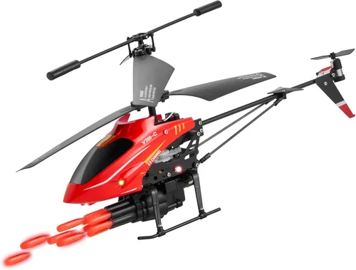 VEVOR Helicóptero RC, helicóptero de control remoto volador de 2.4 GHz con modo de disparo, avión RC de 3.5 canales para niños, retención de