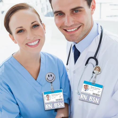 Miniatura 6 de Plifal RN BSN Porta insignia con tarjetero Enfermera Accesorios de enfermería Enfermera registrada Licenciatura en ciencias en enfermería