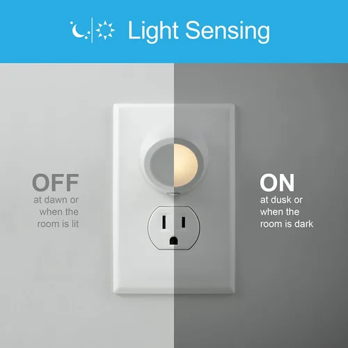 Miniatura 3 de GE Luz nocturna giratoria con enchufe, decoración del hogar, artículos esenciales de apartamento, luces LED para dormitorio, iluminación ambiental