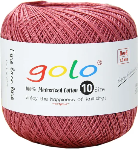 Miniatura 51 de Golo - 3 bolas de hilo de ganchillo tamaño 10, hilo de crochet para tejer a mano 102