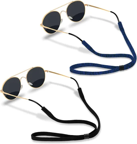 Miniatura 9 de Correa de gafas (2 piezas) Correa de gafas deportivas Retenedor ajustable de gafas de sol para hombres mujeres Paquete de 2 (negro)