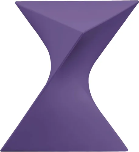 Miniatura 34 de LeisureMod Randolph - Mesa auxiliar apilable de 15.75 pulgadas, resistente a la intemperie, versátil mesa auxiliar triangular de plástico para sala