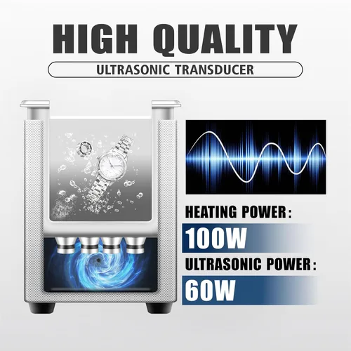 Miniatura 4 de Limpiador ultrasónico de 3.2L, máquina de limpieza ultrasónica con temporizador digital y calentador, herramienta de laboratorio profesional
