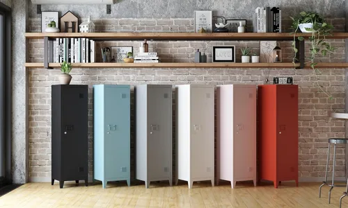 Miniatura 8 de MIOCASA Armario de Metal Gabinete de Oficina para el Hogar Armarios de Almacenamiento con Puertas y Estantes Archivador con Cerradura Organizador