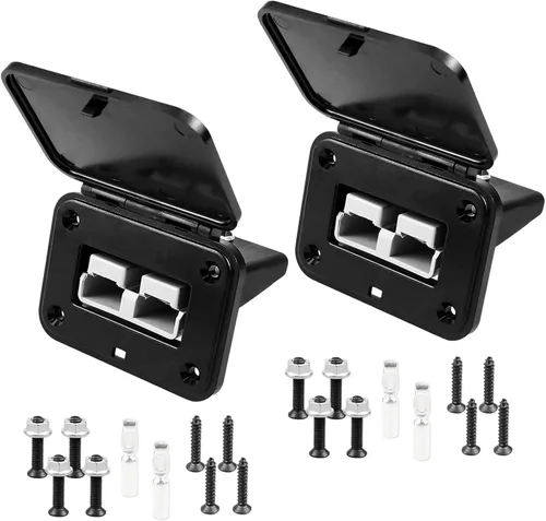 Miniatura 9 de 2 piezas Panel de enchufe, Panel de montaje de enchufe de 50 amperios para conectores de la serie Anderson SB50, Placa de montaje empotrado al ras