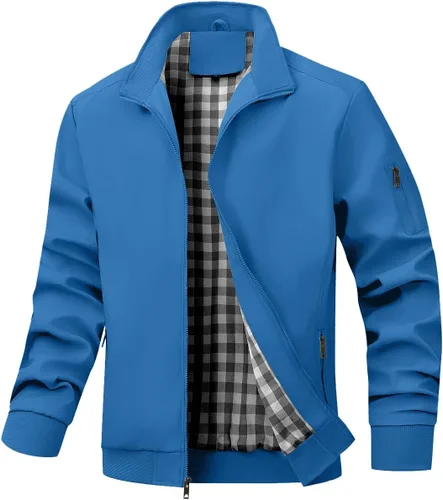 Miniatura 12 de Wizoat Chaqueta Bomber para Hombre Ligera Casual Cortavientos Chaquetas con Cremallera Abrigo