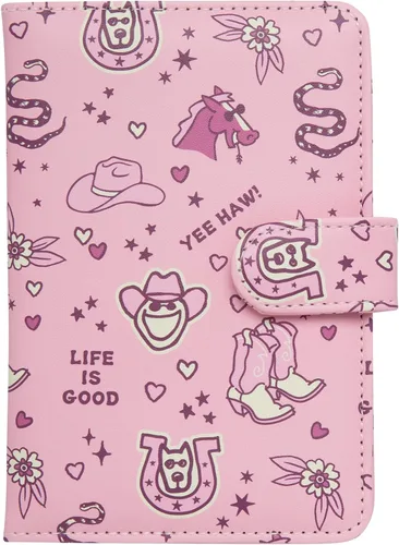 Miniatura 8 de Life is Good Travel Passport Cover - Anti-Theft Passport Holder Wallet with Interior Card Slots with Magnetic Snap Closure, Gone Fishing