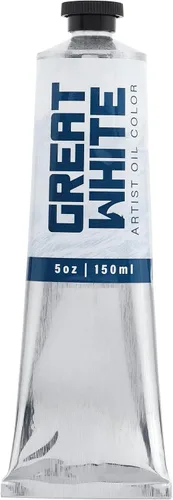 Miniatura 8 de Great White Artist Oil Color - Tubo de 5.1 fl oz, cuerpo pesado, opaco, profesional, sin amarillamiento, pintura al óleo blanca archival, paquete
