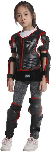 Miniatura 8 de Reomoto Protector de cuerpo completo para niños, equipo de motocross, para motocicleta, ciclismo, esquí, motocicleta, equitación, chaleco