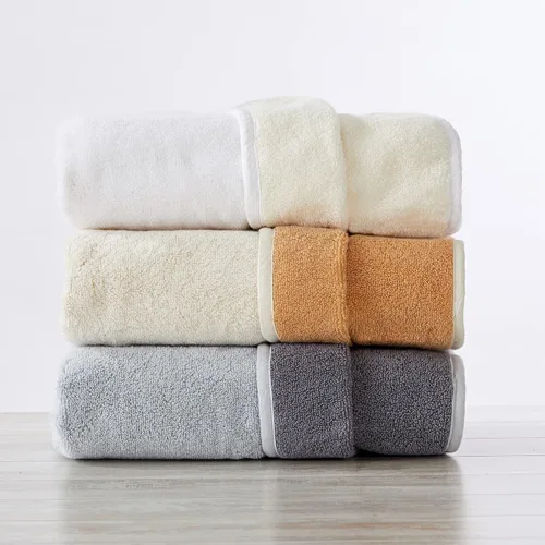 Miniatura 3 de Great Bay Home Toallas de baño reversibles de dos tonos 100% algodón, absorbentes de secado rápido, colección Vanessa
