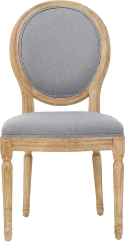 Miniatura 5 de Christopher Knight Home Camille - Sillas de comedor tradicionales de terciopelo, 2 piezas, color gris y blanco brillante Gris claro