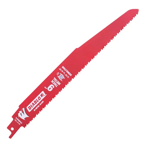 Miniatura 3 de Paquete de 25 hojas de sierra recíproca de demolición bimetálica Diablo de 9 pulgadas 8/10 TPI para metales gruesos 3/16-9/16