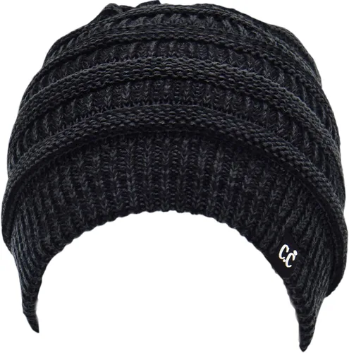 Miniatura 22 de C.C Winter Oversized Beanie Hat with Fuzzy Lining – Thick Knit Thermal Beanie for Cold Weather, Soft Warm Fleece Lined Cap