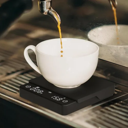 Miniatura 2 de Mini báscula de café con temporizador, báscula de café expreso recargable, báscula de precisión de 0.00 oz para café expreso y café vertido, báscula