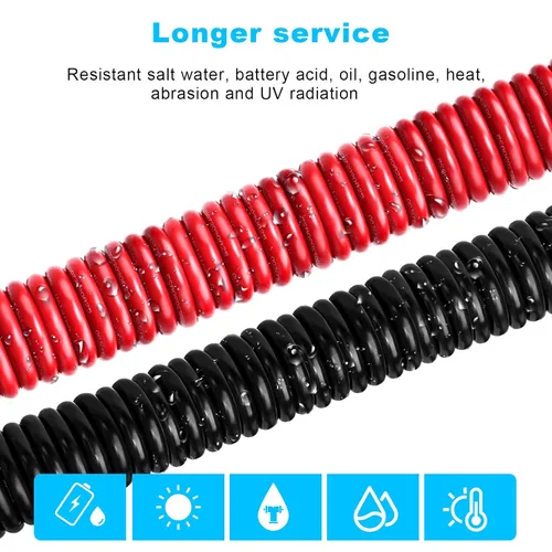 Miniatura 4 de Cable marino de 6 calibres de cobre estañado para barcos, cable de cobre libre de oxígeno OFC estándar de EE. UU. para altavoces de automóviles