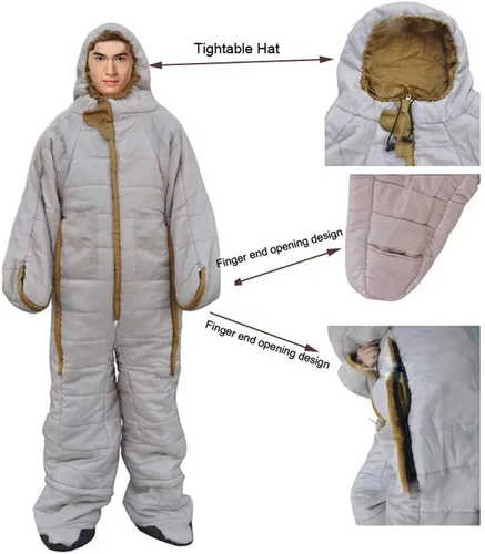 Miniatura 3 de Gaorui Humanoid Outdoor Camping Invierno Interior Portátil Ultraligero Caliente Adulto Saco De Dormir A Prueba De