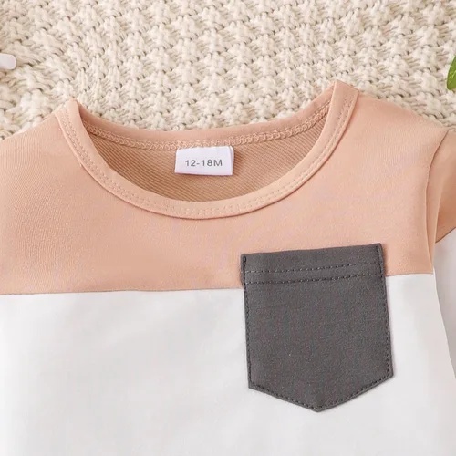 Miniatura 40 de Ropa de otoño e invierno para bebé, trajes de niño pequeño, sudadera de manga larga, sudadera de retazos y pantalones, 2 piezas, 12 meses a 5 años